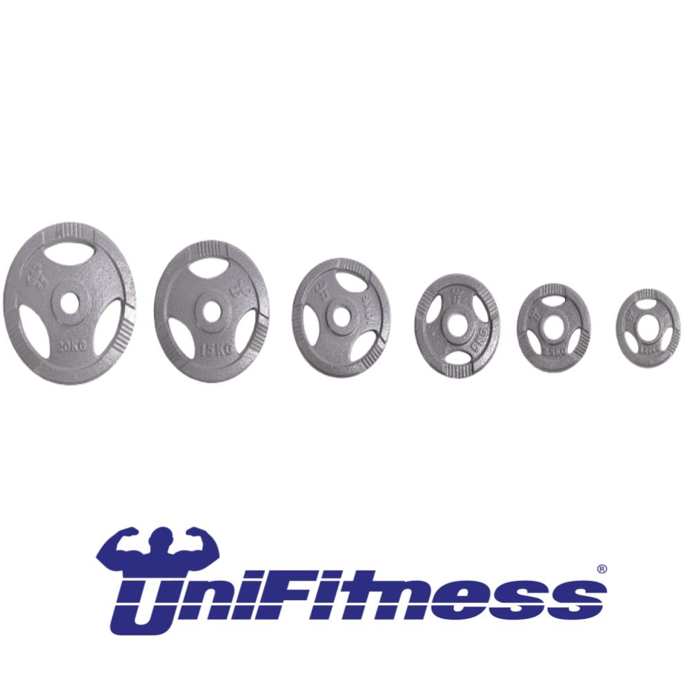 Set - Par de discos de peso Unifitness color Gris