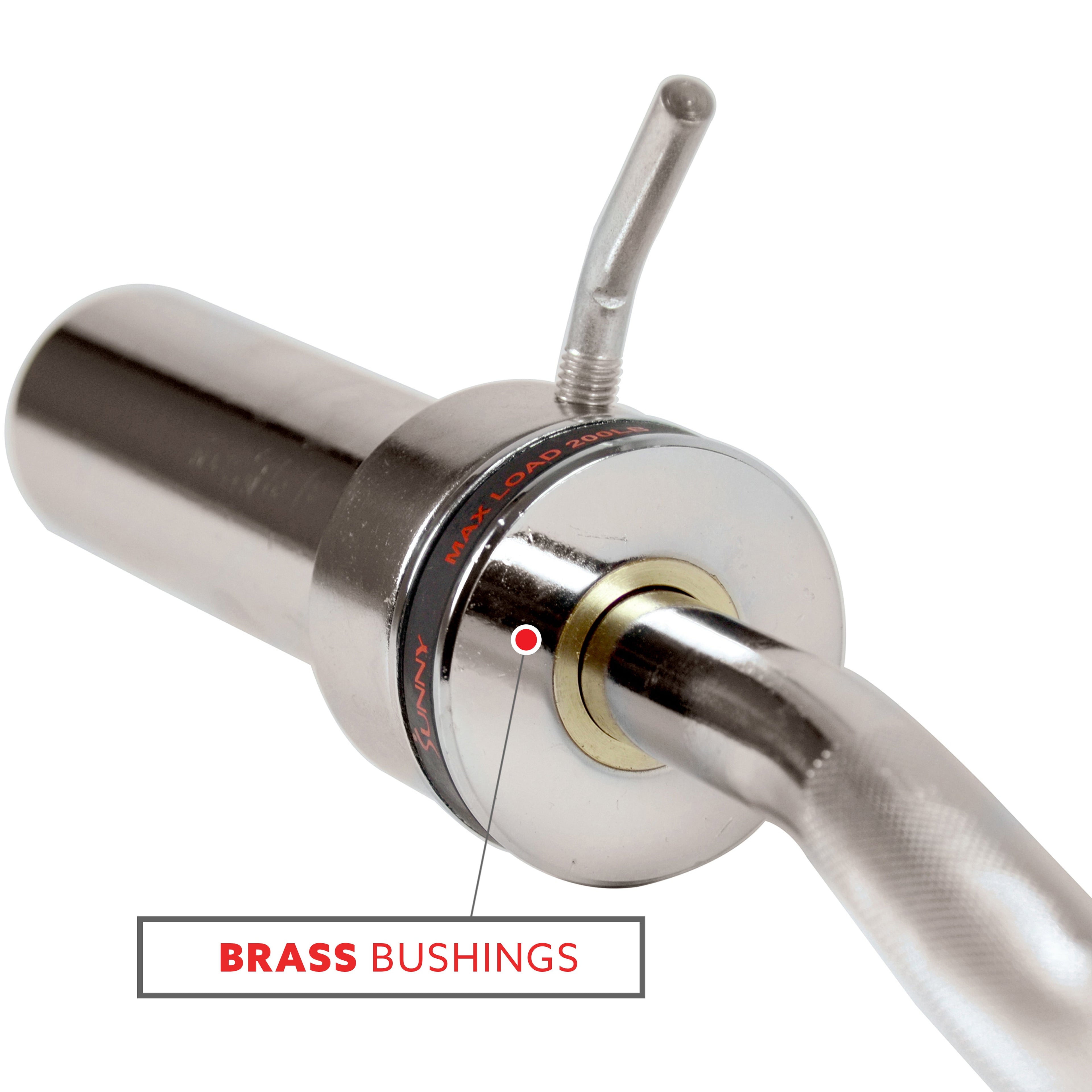 Bara Z olímpica Sunny Health & Fitness 48" (122cm) Anillo Unisex