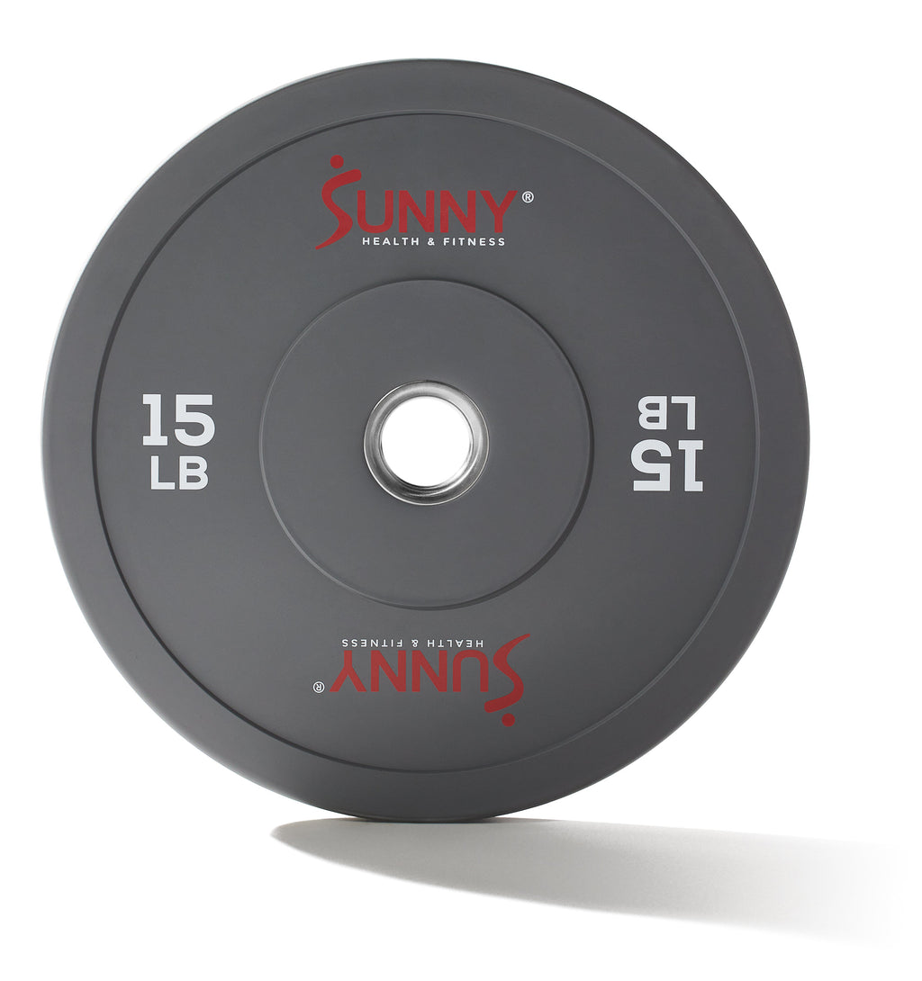 Par de Discos de peso olímpicos de goma 15 LB Sunny Health & Fitness