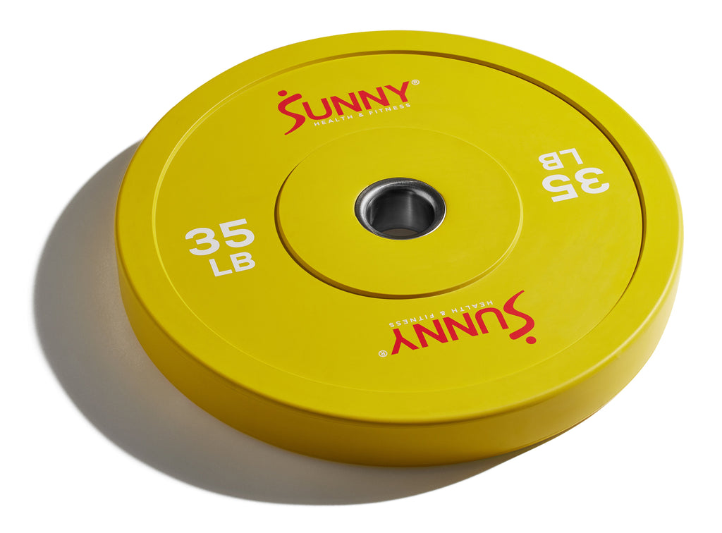 Disco de peso olímpico de goma 35 LB Sunny Health & Fitness
