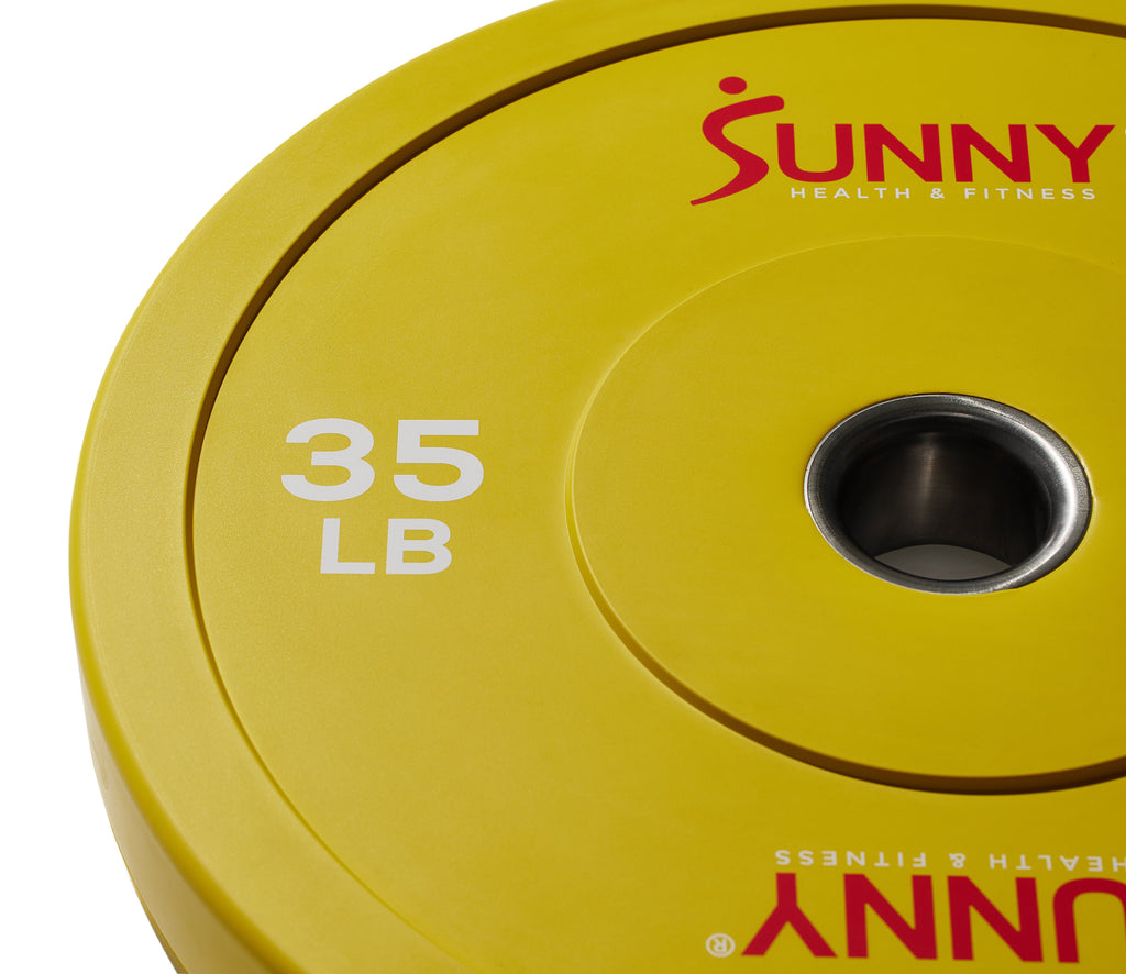 Disco de peso olímpico de goma 35 LB Sunny Health & Fitness