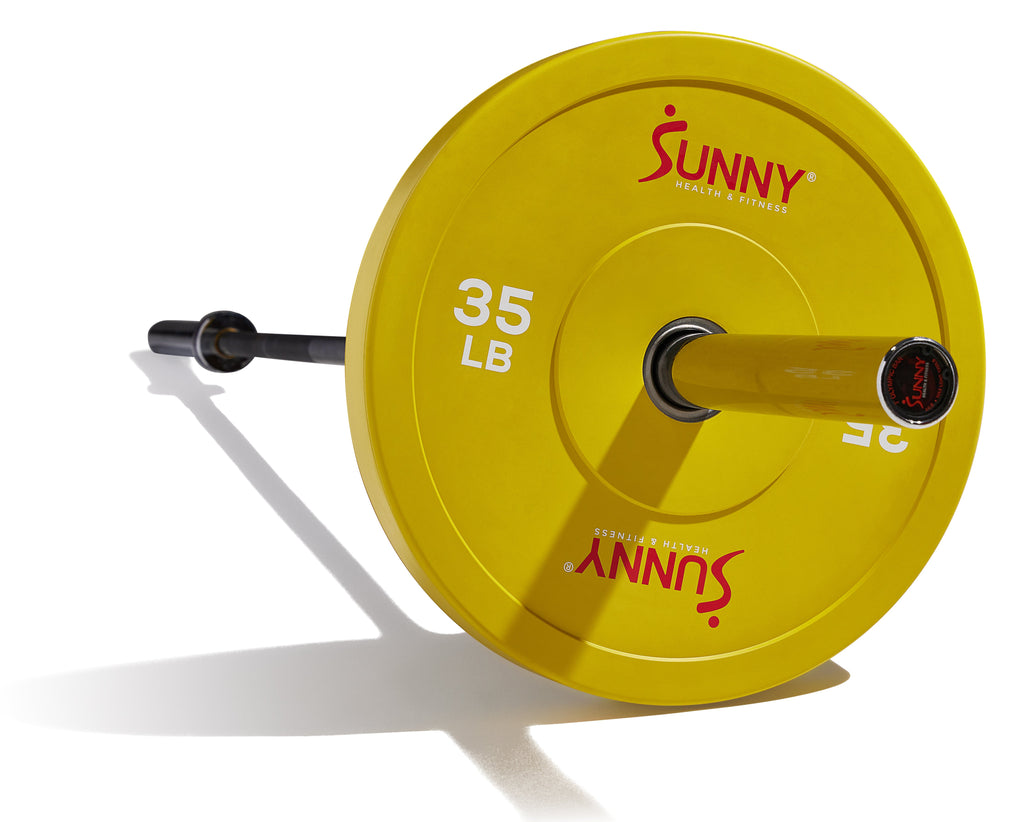 Disco de peso olímpico de goma 35 LB Sunny Health & Fitness