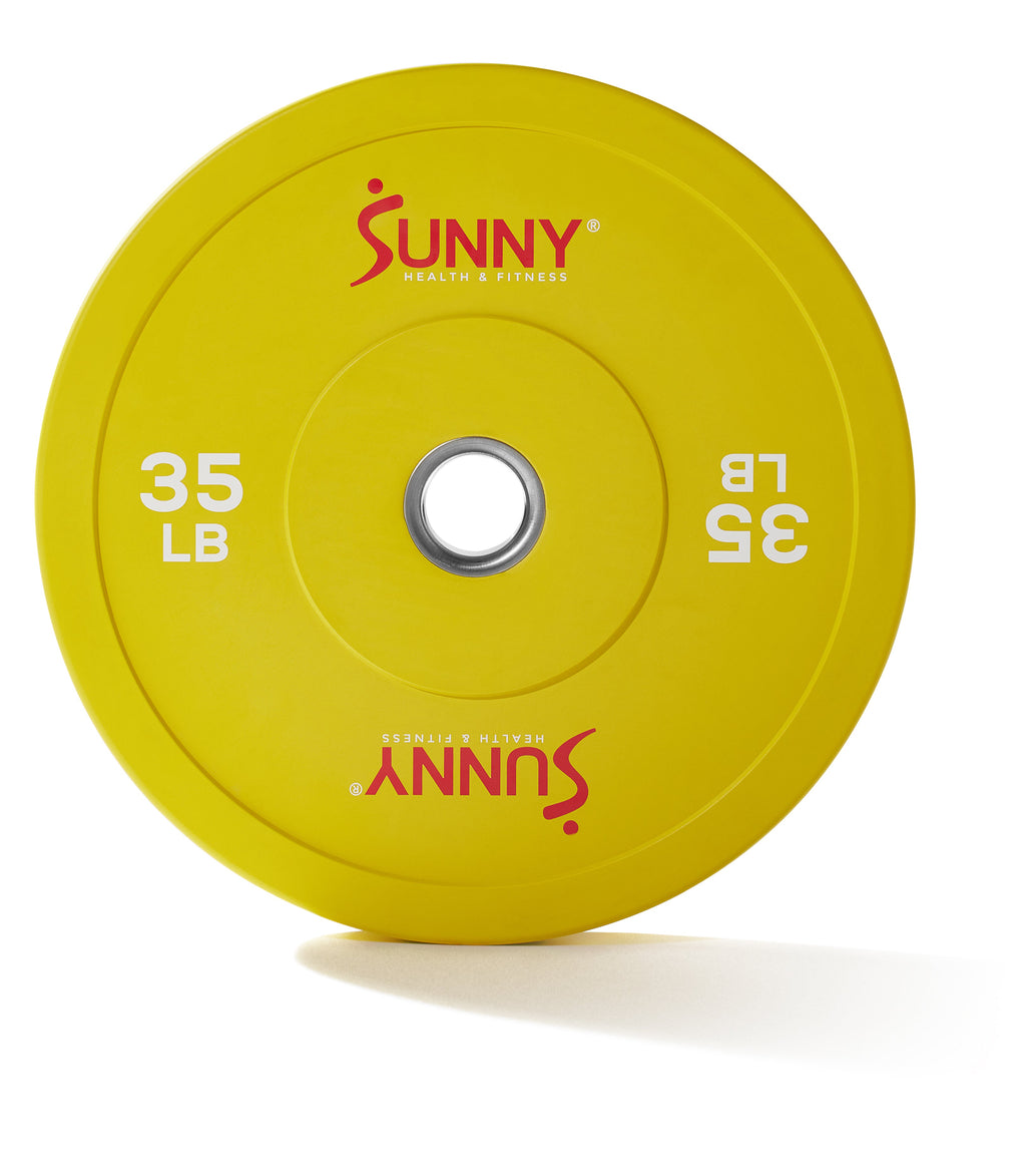 Disco de peso olímpico de goma 35 LB Sunny Health & Fitness