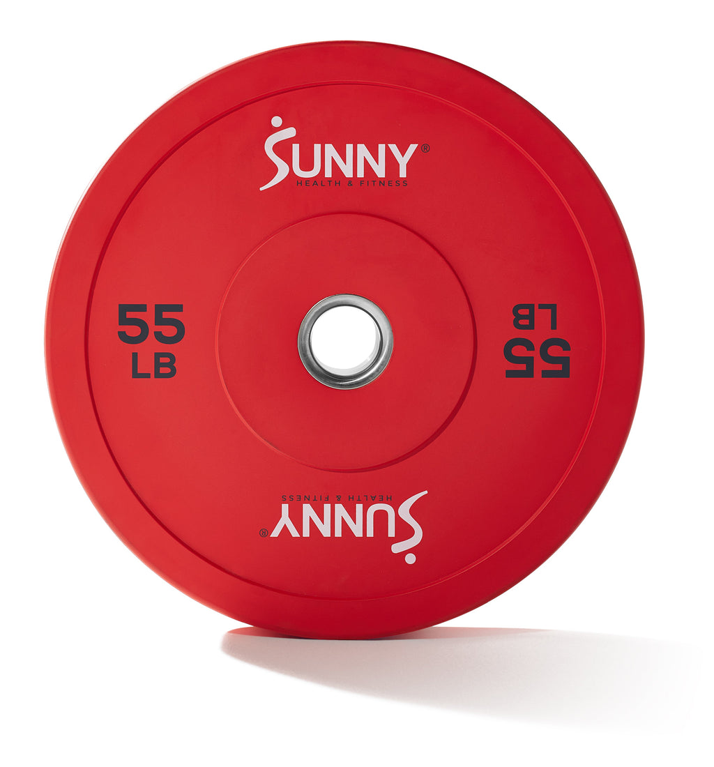 Disco de peso olímpico de goma 55 LB Sunny Health & Fitness