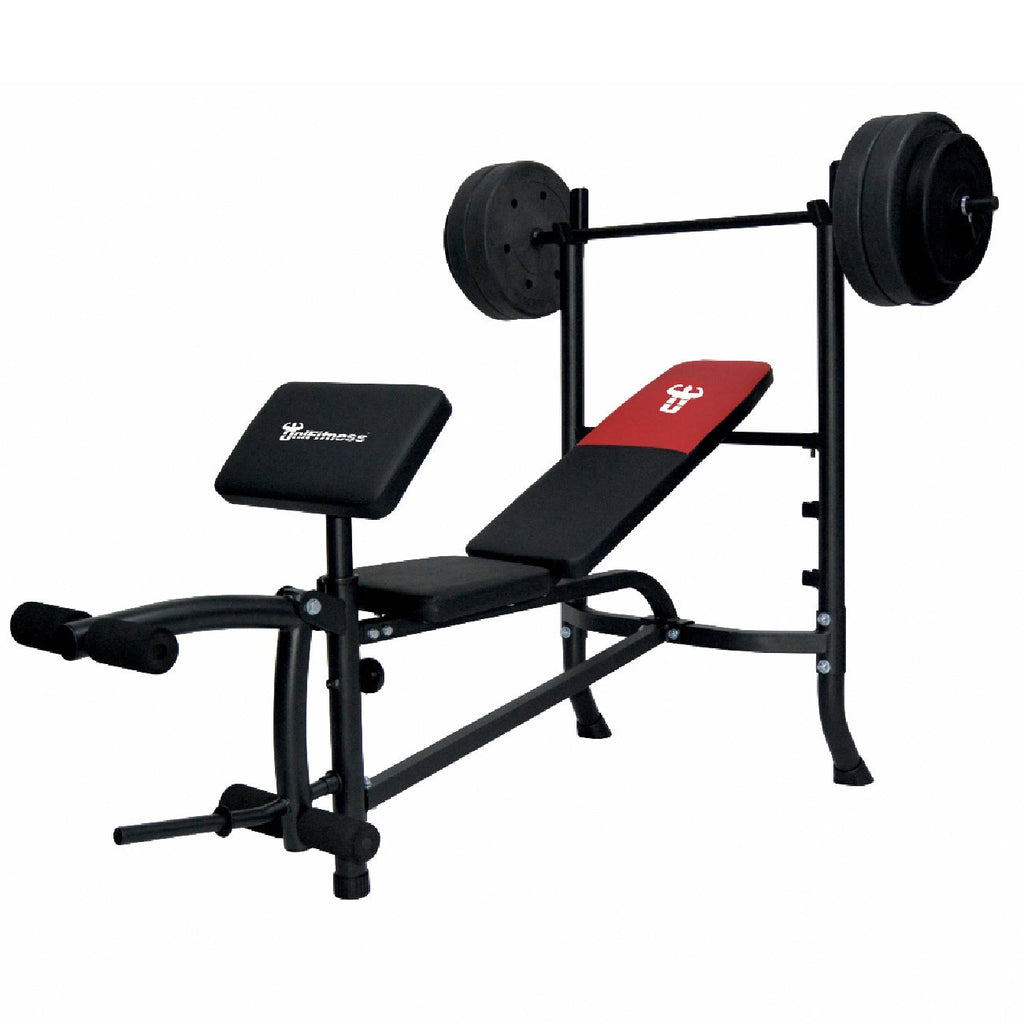 Banco Unifitness con pesas