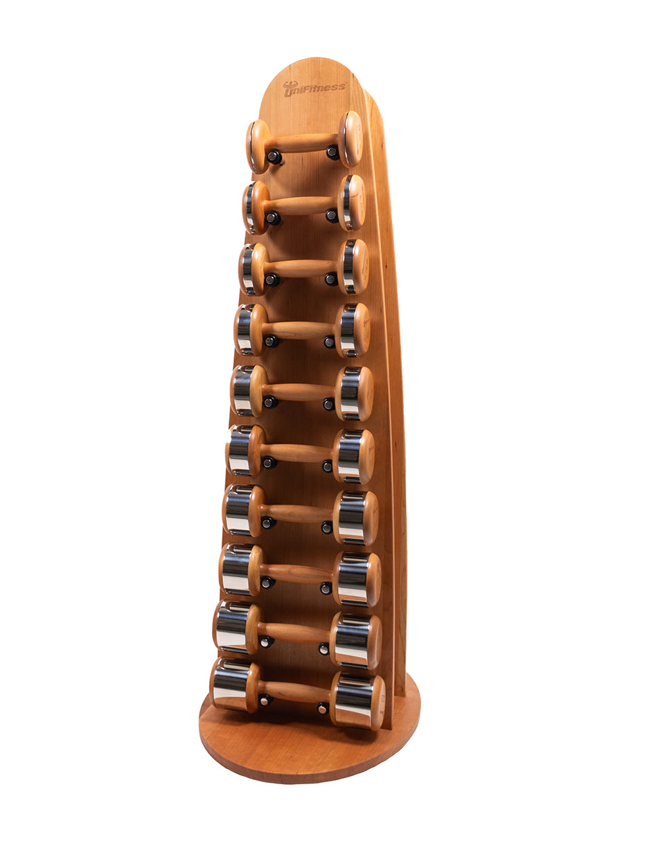 Set De Mancuernas De Madera Unifitness