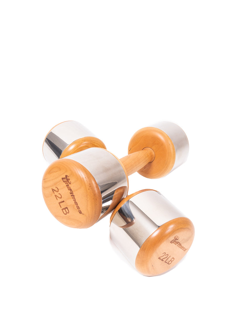 Set De Mancuernas De Madera Unifitness