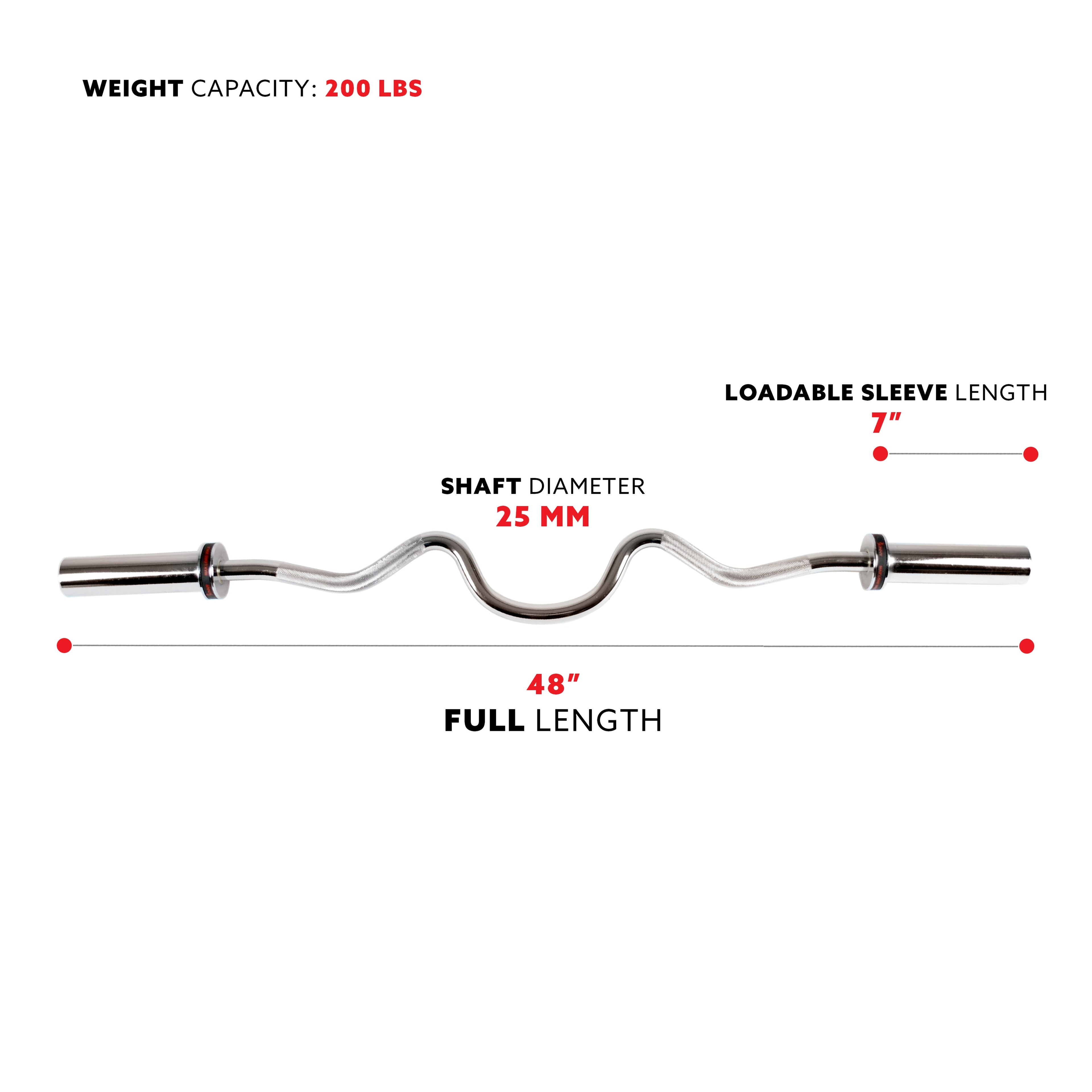 Bara Z olímpica Sunny Health & Fitness 48" (122cm) Anillo Unisex