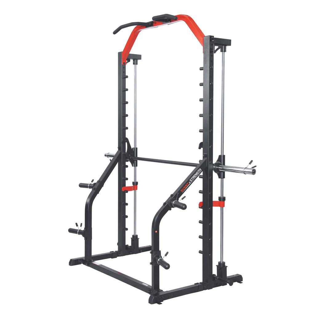 Jaula de fuerza con racks para sentadillas Sunny Health